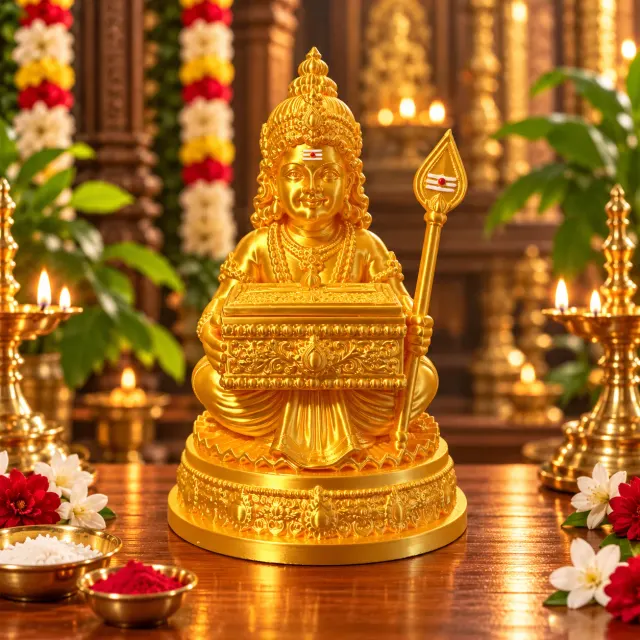 Lord Murugan Vibhoothi & Kunkumam Holder – 3D Printed Sacred Ash Box for Home, Office & Gifting